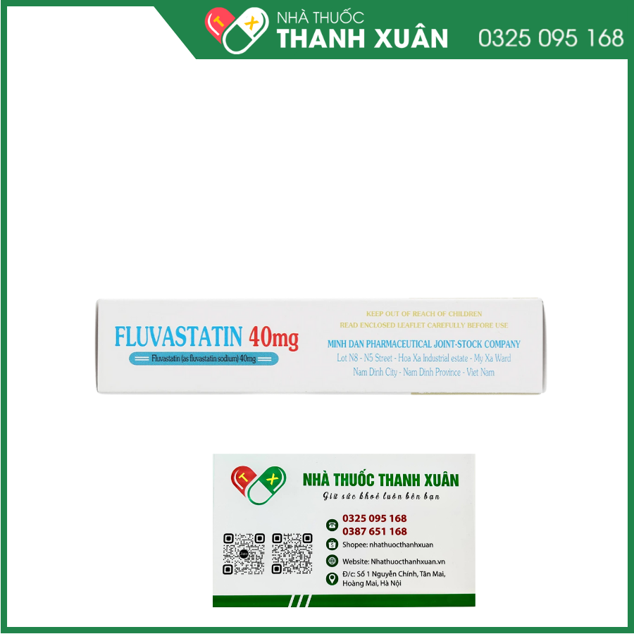 Fluvastatin 40mg điều trị rối loạn mỡ máu, dự phòng tai biến tim mạch